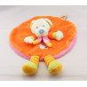 Doudou Plat rond chien bleu coeur rose NICOTOY