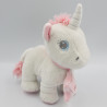 Doudou hochet licorne blanche rose étoiles TEX
