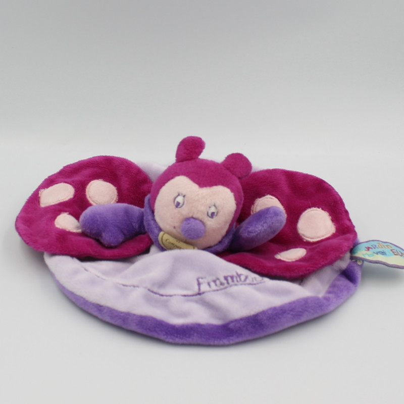 Doudou et compagnie plat coccinelle mauve Framboiselle