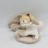 Doudou marionnette lapin blanc beige gris étoile UN REVE DE BEBE