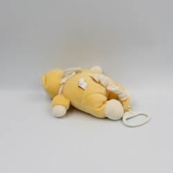 Doudou musical chat jaune cocard blanc TEX