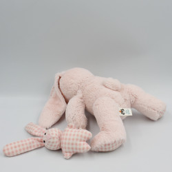Doudou musical lapin rose vichy JELLYCAT