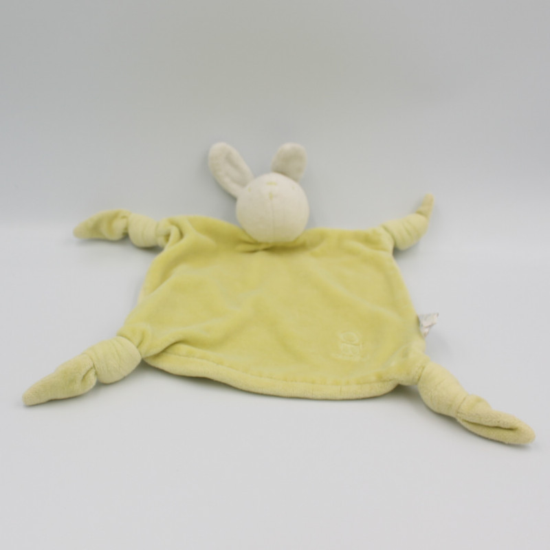 Doudou plat lapin vert OBAIBI
