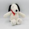 Peluche chien blanc noir Snoopy AJENA