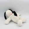 Peluche chien blanc noir Snoopy AJENA