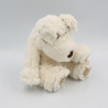 Doudou peluche chien blanc beige LES PETITES MARIE