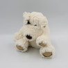 Doudou peluche chien blanc beige LES PETITES MARIE