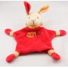 Doudou lapin rouge mouchoir BABY NAT