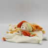 Doudou et compagnie plat ours arlequin orange vert Collector