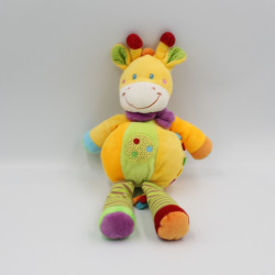 Doudou girafe vert jaune...