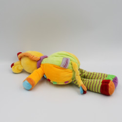 Doudou girafe vert jaune orange POMMETTE