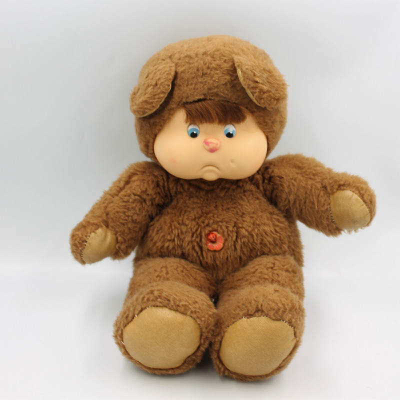 Ancienne Peluche ours marron Nombrilou AJENA