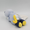 Doudou chat bleu jaune mouchoir SUCRE D'ORGE