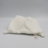 Doudou plat lapin blanc bandanas beige NICOTOY