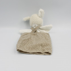 Doudou plat mouton blanc beige la grande famille MOULIN ROTY