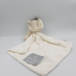 Doudou éléphant blanc beige mouchoir EARLY DAYS PRIMARK
