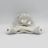Doudou marionnette ours gris blanc étoiles MOTS D'ENFANTS