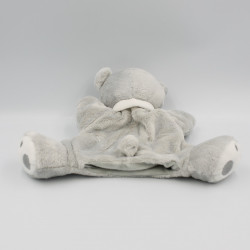 Doudou marionnette ours gris blanc étoiles MOTS D'ENFANTS