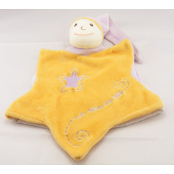 Doudou plat étoile lutin orange Un Rêve de Bébé