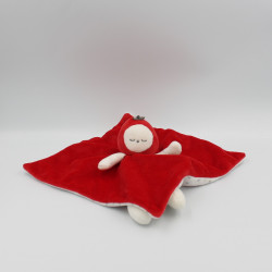 Doudou plat tomate rouge blanc étoiles OBAIBI