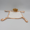 Doudou plat noeuds ours endormi vichy orange Kaloo