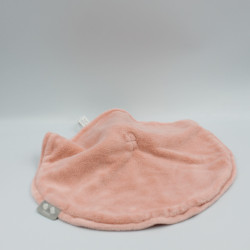 Doudou plat rond lapin gris rose Zen KALOO