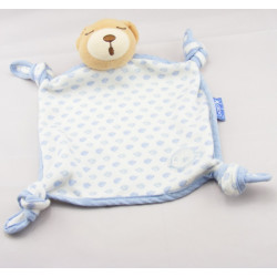 Doudou plat ours endormi poisson bleu KALOO