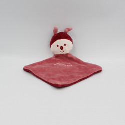 Doudou plat Abeille papillon rose bordeaux joie et bonheur Sucre D'Orge