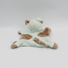 Doudou plat chien bleu marron ORCHESTRA