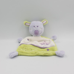 Doudou plat chien mauve vert blanc Chic For Me SAUTHON