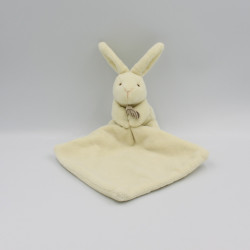 Doudou et compagnie Lapin écru blanc mouchoir