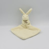 Doudou et compagnie Lapin écru blanc mouchoir