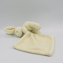 Doudou et compagnie Lapin écru blanc mouchoir