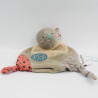 Doudou plat souris grise rouge Les Jolis trop beaux MOULIN ROTY