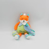 Doudou et compagnie pantin eveil renard orange vert bleu Magic