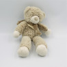 Doudou et compagnie ours gris beige écharpe Bonbon