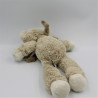 Doudou et compagnie ours gris beige écharpe Bonbon