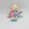 Doudou et compagnie pantin eveil chat jaune rose bleu Magic