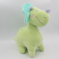 Doudou peluche dinosaure vert ZDT