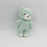 Ancienne peluche ours bleu vert NOUNOURS