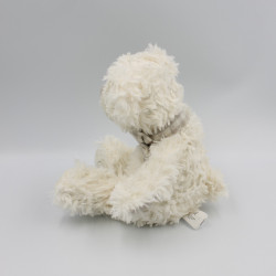 Doudou peluche ours blanc gris I2C KIABI BEBE