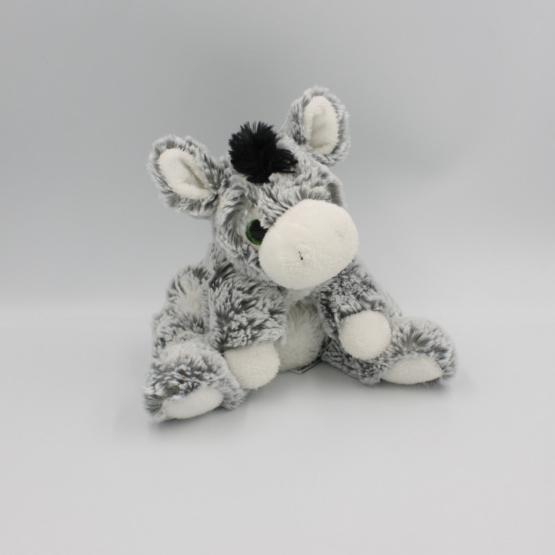 Peluche doudou ane gris blanc DANI