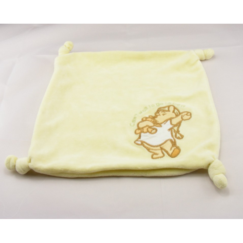 Doudou Plat zip Winnie l'Ourson Jaune Disney Baby