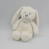 Doudou lapin blanc gris pois POMMETTE