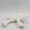 Doudou chien blanc cocard beige OBAIBI