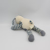 Doudou chien rayé bleu DOUDOU ET COMPAGNIE 28 cm
