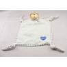 Doudou Plat Etoile Ours endormi coeurs bleu Kaloo