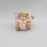 Doudou petit ours Plume beige rose clair KALOO