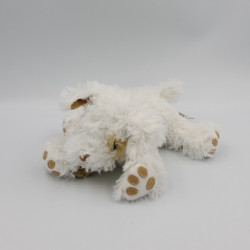Doudou chien blanc marron beige HISTOIRE D'OURS