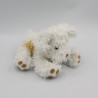 Doudou chien blanc marron beige HISTOIRE D'OURS